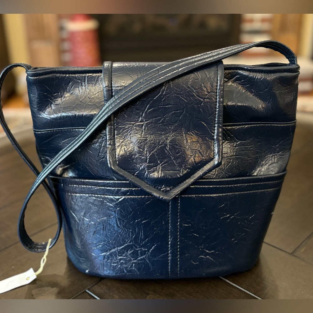 Vintage Women’s Shoulder Bag Navy Blue Unbranded